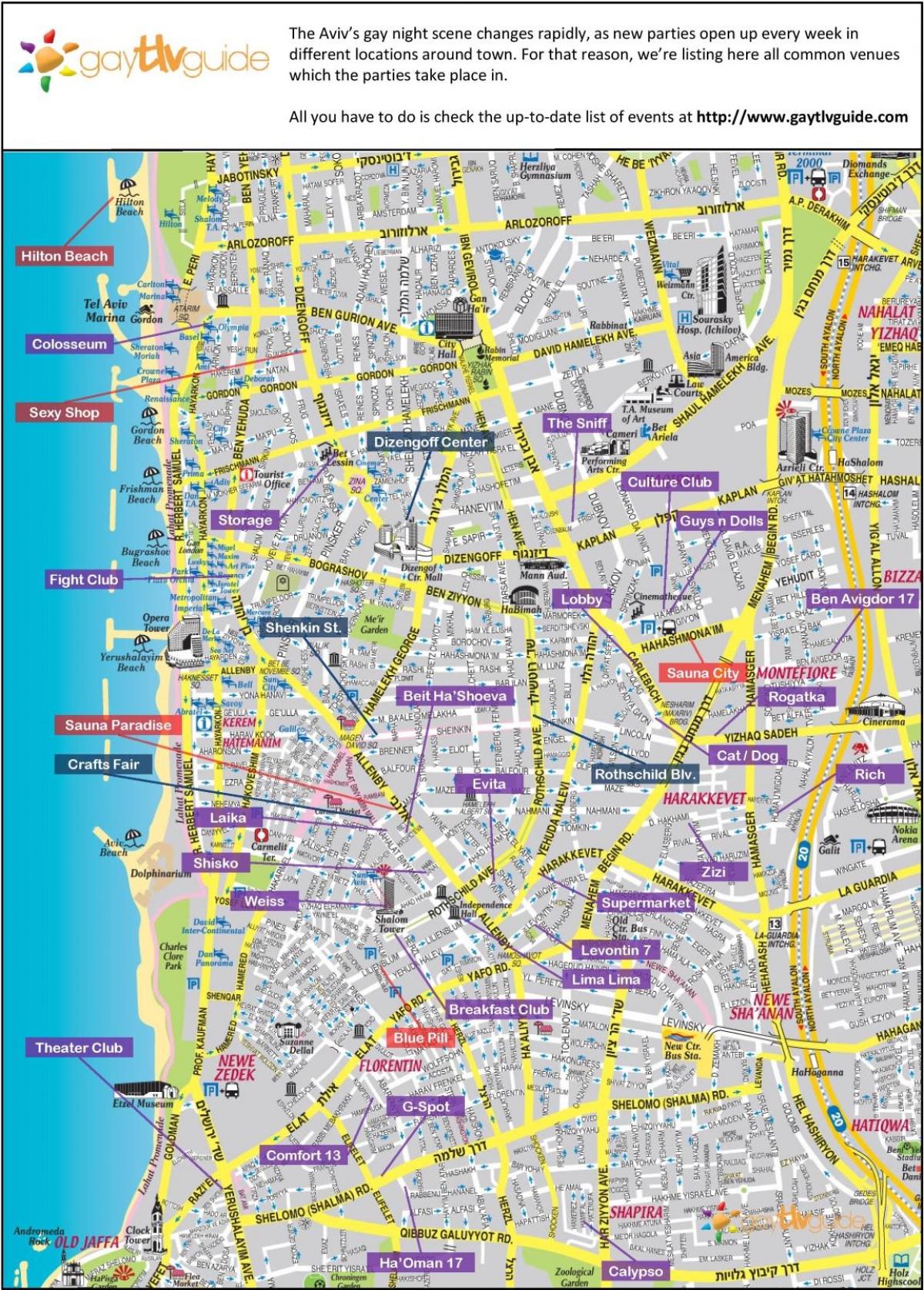 mapa gay Tel Aviv