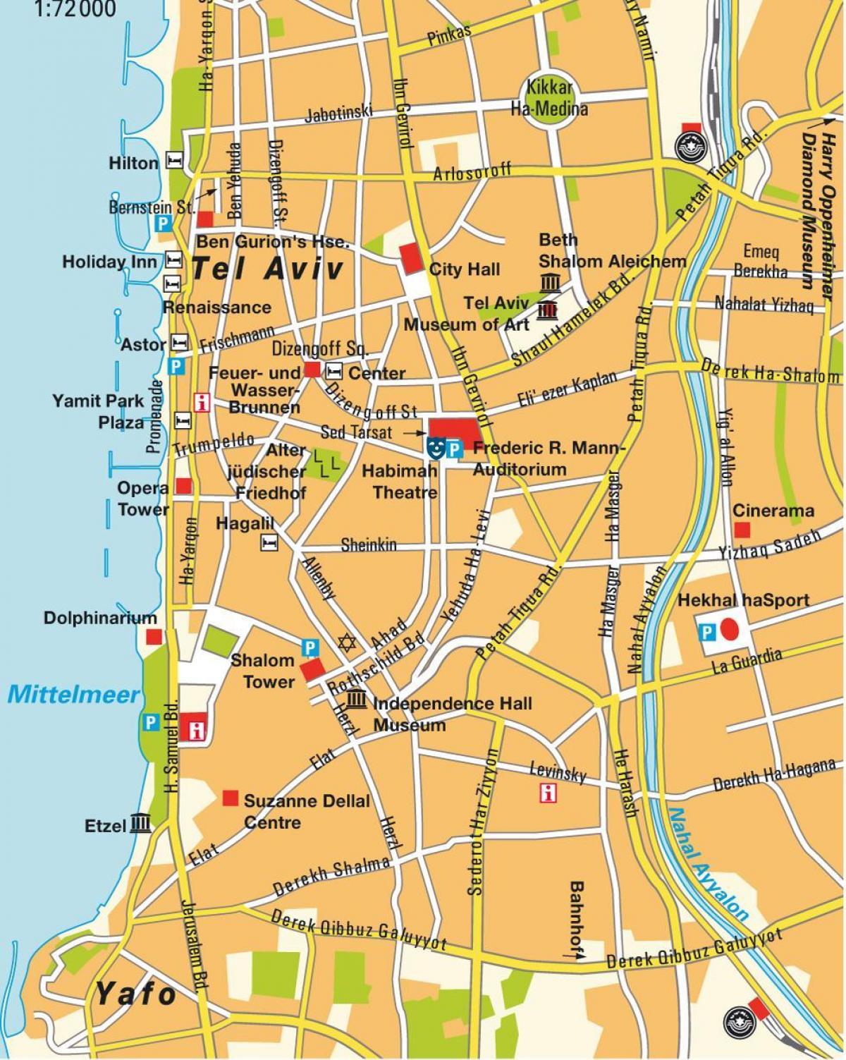 mapa Tel Aviv-eremua
