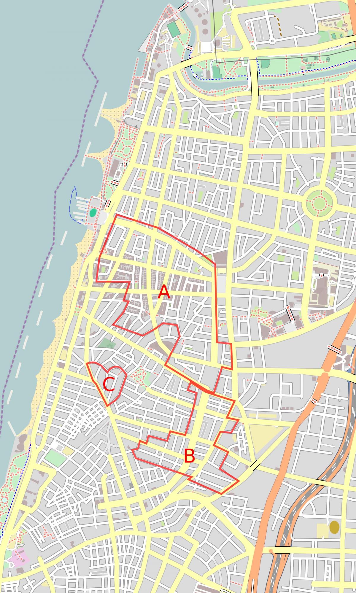 mapa white city Tel Aviv