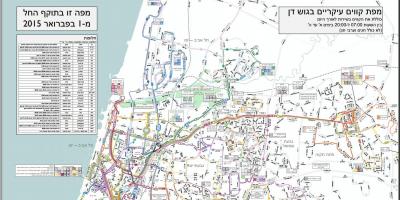 Tel Aviv autobus ibilbide mapa