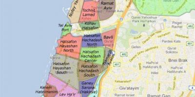 Tel Aviv auzo mapa
